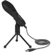 DeLOCK USB Condenser Microphone with Table Stand - ideal for gaming, Skype and vocals