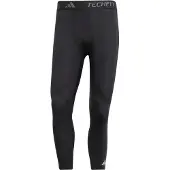 Adidas Sportbroek 'Techfit Compression' lichtgrijs / zwart / wit