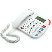 Geemarc Telecom DALLAS 20 Telefoon met grote toetsen wit, Telefoon, Wit
