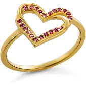 Orphelia 'Cecilia' Dames 925 Sterling Zilveren Ring - Goud ZR-7584/R