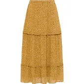 Dreimaster Rok goudgeel / donkergroen / lila / wit