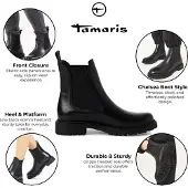 Tamaris Chelsea boots zwart