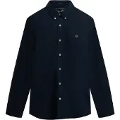 Superdry Heren Klassiek Oxford L/S overhemd Eclips marine (XXL), Katoen, Lange mouwen, Marineblauw M4011037A