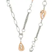 Orphelia Dames 925 Zilveren Set: Ketting + Armband - Zilver/Roze SET-048