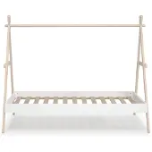 CALICOSY Lit cabane met een afmeting van 90x200 cm en een verstelbare hoogte eliott