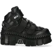 New rock metalen leren enkellaarzen-WALL285-S3