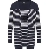 Dreimaster Maritim Gebreid vest 'Kilata' nachtblauw / wit