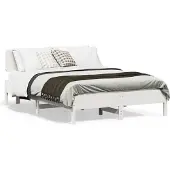 vidaXL Bedframe zonder matras massief grenenhout wit 120x200 cm