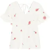 Dreimaster Blouse groen / rosa / wolwit