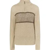 MO Grof gebreide trui Heren Beige Veelkleurig