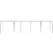 vidaXL Tuintafel, wit, 300 x 100 x 73 cm, polyrotan