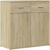 vidaXL Dressoir 79x38x80 cm bewerkt hout sonoma eikenkleurig