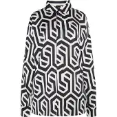 Dreimaster Klassik Blouse zwart / wit