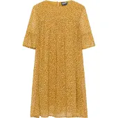 Dreimaster Jurk 'Zitha' donkergeel / rosa / zwart / offwhite