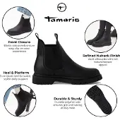 Tamaris Chelsea boots zwart