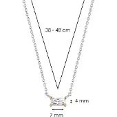 Ti sento sterling zilveren ketting 3977ZY Dames | Maat: 42