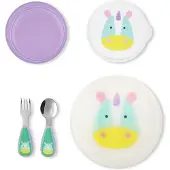 Skip Hop Zoo Table Ready Mealtime Unicorn Cutlery Set Roze