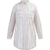 Mymo Blouse blauw / groen / pink / wit