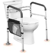 Vevor Toilet Veiligheidsleuning Staande Hulp Toilet 136 kg Toiletzitting met Antislip Handgrepen