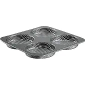 Westmark Burger Bun Bakvorm, voor 4 burgerbroodjes, Ø 12 cm elk, staal, antiaanbakbedekt, groot, antraciet, 32702260