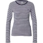 Levi's Shirt 'Essential Housemark Long Sleeve Tee' navy / wit