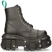 New rock Vegan lederen gevechtsplatformlaarzen - TANKMILI083C-V2