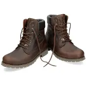 Panama jack 03 C8 bruine herenlaarzen, waterdichte leren veters, enkelchukka, wandelen