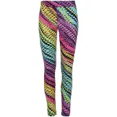 Conquista Lila legging met meerkleurige print