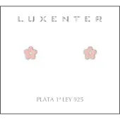 Luxenter 925 Sterling zilveren gerhodineerde oorbellen - Bloem