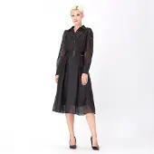 Smart & Joy Uitlopende organza en satijnrok