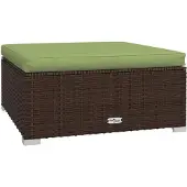 vidaXL 7-delige Loungeset met kussens poly rattan bruin