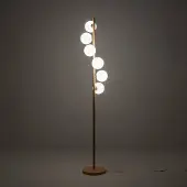Kare Design vloerlamp Scala Balls, crème / amber, Woon-/ Eetkamer, Glas, Design, vloerlamp