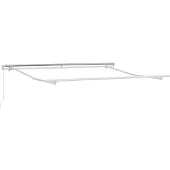 vidaXL Uitschuifbare luifel Wit 350 x 250 cm Polyester en Aluminium