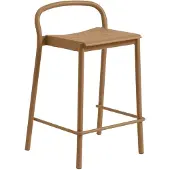 Muuto Linear Steel Counter Bar Stool Burnt Orange | 65 cm