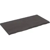 vidaXL Wastafelblad 120x60x(2-4) cm behandeld massief hout donkerbruin