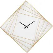 FURNLUX Witte metalen wandklok, 85x6x85 cm