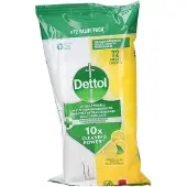 Dettol Antibacteriële Schoonmaakdoekjes - Sprankelende Citroen 72 St Doekjes