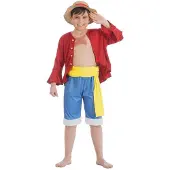 Chaks - Volwassen One Piece Luffy-kostuum - S