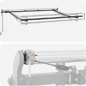 vidaXL Uitschuifbare luifel Bordeauxrood 400 x 200 cm Stof