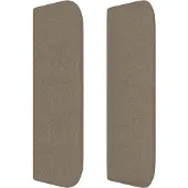 vidaXL Hoofdbord met randen 183x16x118/128 cm stof taupe