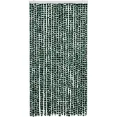 vidaXL Vliegenhor met groene en witte chenille, 100x200 cm