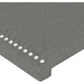 vidaXL Hoofdbord LED 200x5x78/88 cm stof donkergrijs