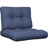 vidaXL Palletkussenset 60x40x12 cm stof marineblauw
