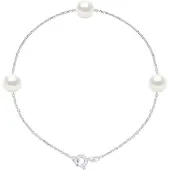 ATELIERS SAINT GERMAIN Armband 3 Echte Gecultiveerde Zoetwaterparels Rond 7-8 mm
