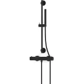Maxaro Radius opbouw douchekranenset | Zwart Cool Touch Thermostaatkraan met handdouche 1 stand