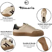Tamaris Sneakers laag beige / bruin / zwart / zilver