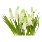 Countryfield Kunstbloem in pot Muscari wit H28cm wit Kunststof Kunstbloem