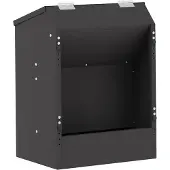 vidaXL Voerbak voor konijnen, zwart, 33,5 x 25,5 x 45,5 cm, inhoud 3 kg