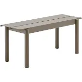 Muuto Linear Steel Bench Bank Taupe | 110 x 34 cm