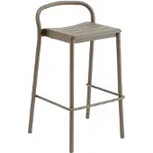Muuto Linear Steel Counter Bar Stool Taupe | 65 cm